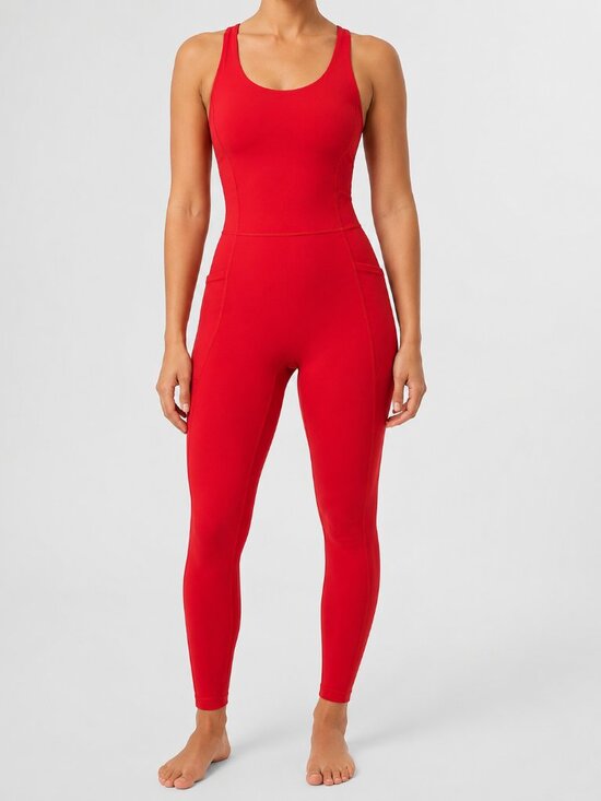 Athleta Pants - NWT Athleta Red Salutation Bodysuit Jumpsuit XS